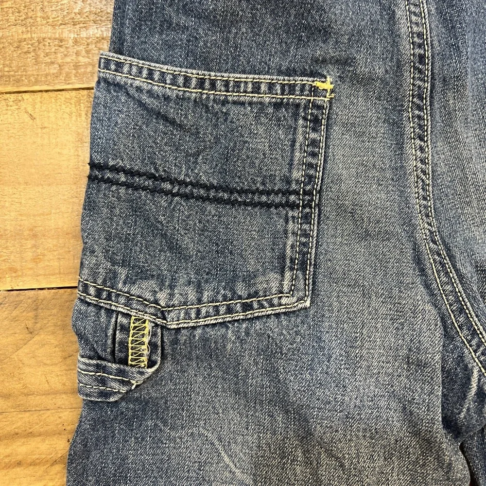 Vintage OshKosh Bgosh Kids Baby Denim Carpenter Vestbak Overalls Size 18M